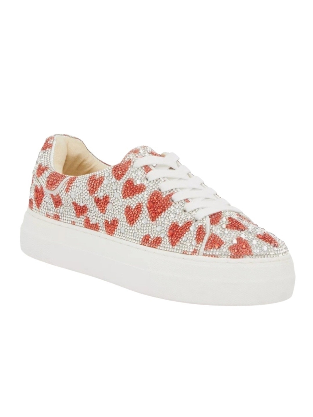 Betsey Johnson Suton Highwall Heart Bling Platform Sneaker